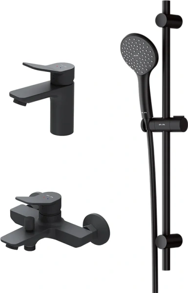 Душевой комплект Am.Pm X-Joy черный матовый F42985A00 (детальная фотография)