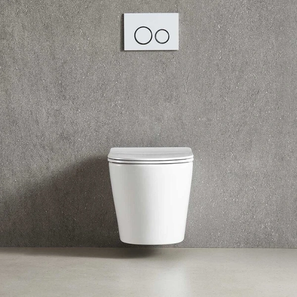 Унитаз подвесной Vincea Piatti белый VT1-11T (детальная фотография), с горизонтальным, прямым выпуском, с прямым выпуском