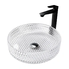 Раковина Abber Glas 39,5 см прозрачная