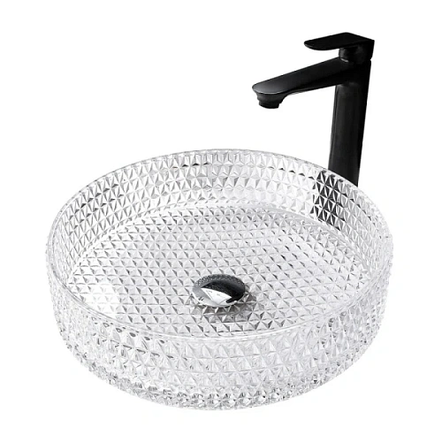 Раковина Abber Glas 39,5 см прозрачная - фото 1