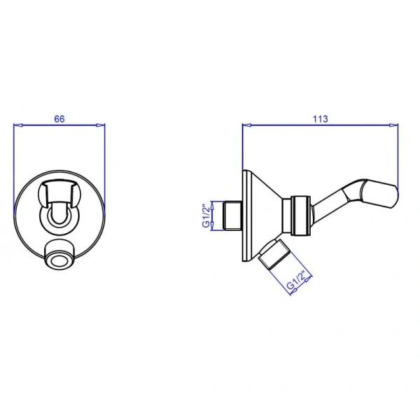 Штуцер Cezares CZR-U-AI-C-0 с держателем (детальная фотография), в наличии, по запросу