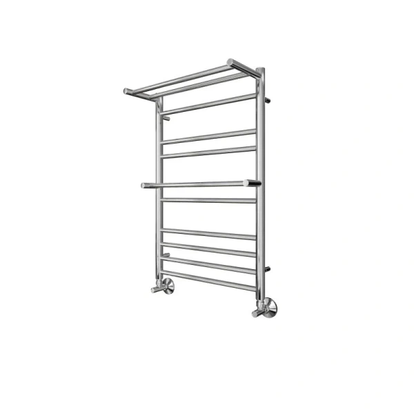 Полотенцесушитель водяной Акватек Альфа 50x80 см хром AQ RRP1080CH (детальная фотография), лесенка, вертикальные