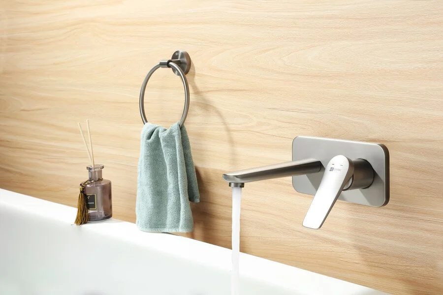 Смеситель для раковины Lemark Bronx графит LM3726GM (детальная фотография), современные, hi-tech