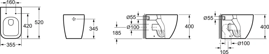 Унитаз напольный Lavinia Boho One с сиденьем микролифт 33020050 (детальная фотография), белые index_1