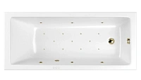 Ванна гидромассажная Whitecross Wave Relax, 180 х 80 см, увеличенная толщина акрила, усиленная армировка, белый/бронза, 0101.180080.100.RELAX.BR