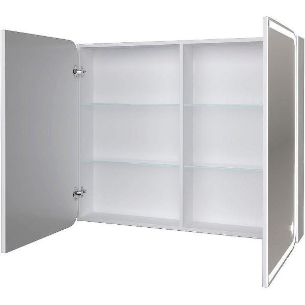 Зеркальный шкаф с подсветкой Grossman Адель 100 см белый 2010004 (детальная фотография), в наличии