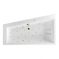 Ванна гидромассажная Excellent Sfera Slim Ultra 170 x 100 см, левая, белый/бронза, WAEX.SFL17S.ULTRA.BR