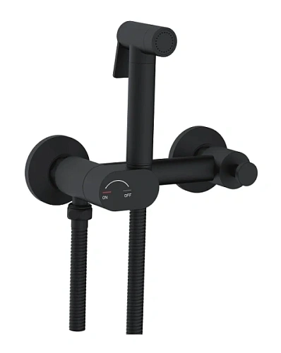 Гигиенический душ со смесителем RGW Shower Panels SP-216B черный - фото 2
