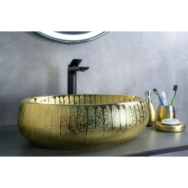 Раковина GID Lago 9030g 48 см золото 52234 (детальная фотография), другие