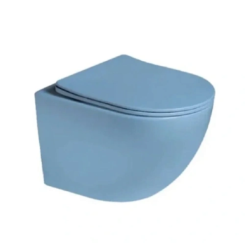 Унитаз подвесной SantiLine голубой - фото 3