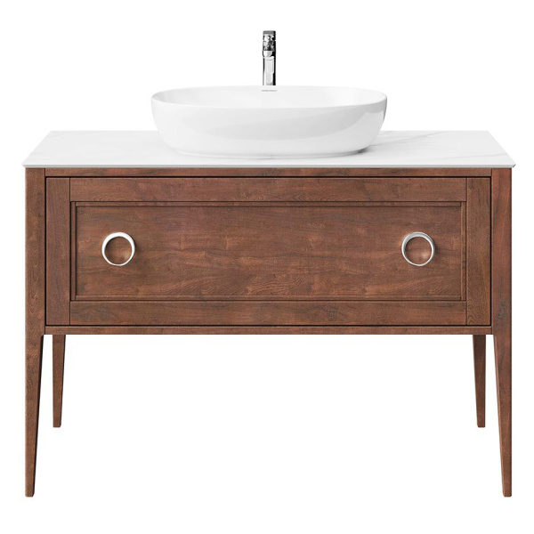 Тумба под раковину напольная Kerama Marazzi Plaza Classic 120 см орех матовый PL.CN.120.1+1\NUT.M (детальная фотография)