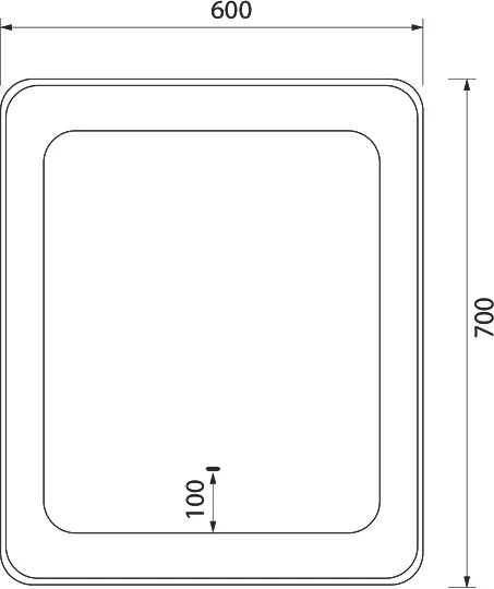 Зеркало с подсветкой IDDIS Esper 60 см прямоугольное ESP6000i98 (детальная фотография), полотно