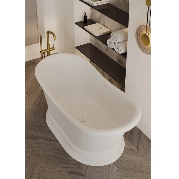 Ванна Allen Brau Krion Classic 2.35004.21, 170 х 75 см, искусственный камень, цвет белый матовый (детальная фотография), современныe, hi-tech