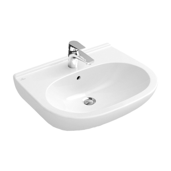 Раковина Villeroy & Boch O.novo 65 см цвет альпийский белый с покрытием AntiBac 516065T1 (детальная фотография)