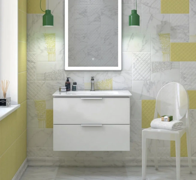 Раковина Kerama Marazzi Piano 75 см с крепежом PI.wb.75 (детальная фотография), белые