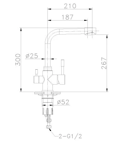 Смеситель для кухни с подключением к фильтру с питьевой водой Lemark Expert LM5061S (детальная фотография), для питьевой воды с фильтром