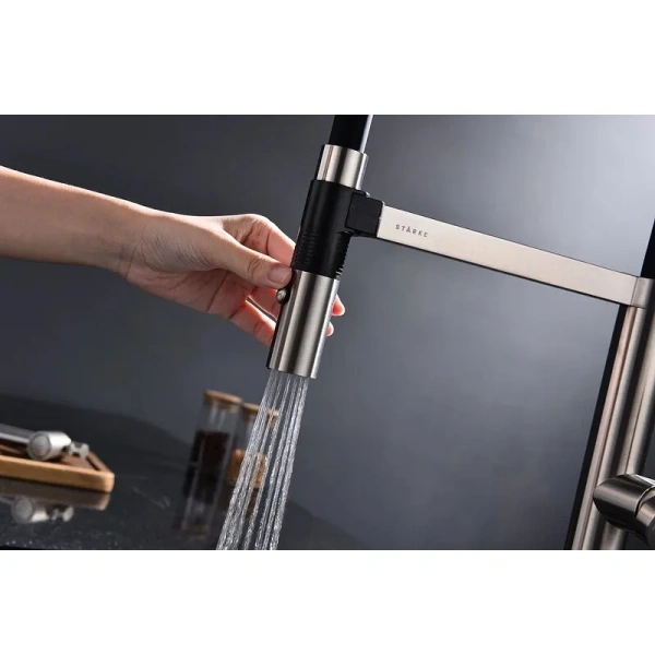 Смеситель для кухни Paulmark Leader никель Le214101-NI (детальная фотография), нет в наличии