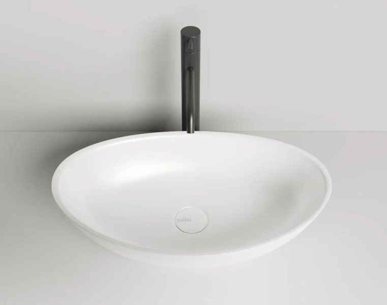 Раковина Salini Noemi 56 см глянцевая 1101103G (детальная фотография), из камня