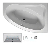 Ванна гидромассажная Riho Lyra 153 x 100 см, AIR, левая/правая