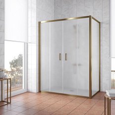 Душевой уголок профиль бронза стекло сатин Vegas-glass