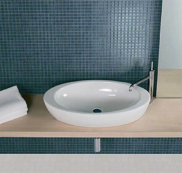 Раковина Hatria Nido Y0R201 75х35 см (детальная фотография), современные, hi-tech