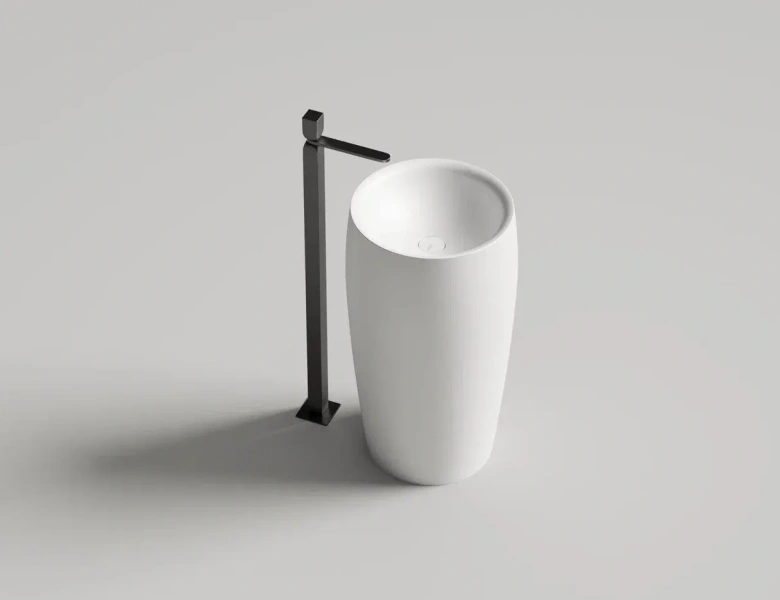 Раковина напольная Salini Alda 03 белая 130311G (детальная фотография), современные, hi-tech