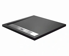 Душевой поддон WasserKRAFT Abens 90x90 см черный матовый