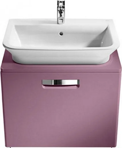 Раковина Roca The Gap 327476000 50 см 1 отверстие под смеситель (детальная фотография), в форме чаши, прямоугольной формы, тюльпан index_1