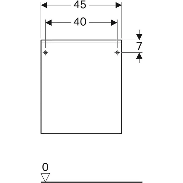 Тумба подвесная Geberit Acanto 45 см песчаный глянец 500.618.JL.2 (детальная фотография), по запросу