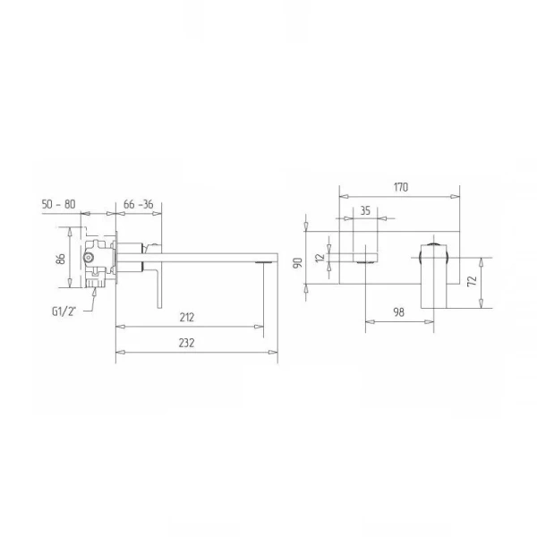 Смеситель для раковины Migliore Kvant Black плоский излив 30436 (детальная фотография), для раковины