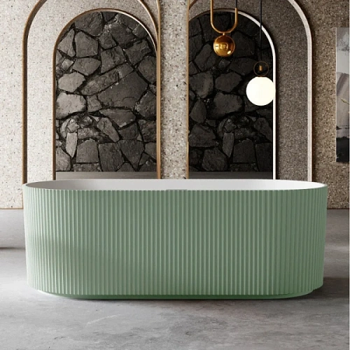 Ванна из искусственного камня Abber Stein 170x75 см зеленая матовая - фото 2