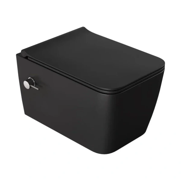 Унитаз подвесной Boheme Zen черный матовый 967-SET-2-B (детальная фотография)