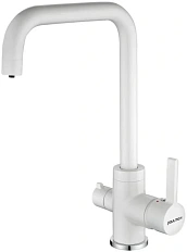 Смеситель для кухни Paulmark Logas белый матовый