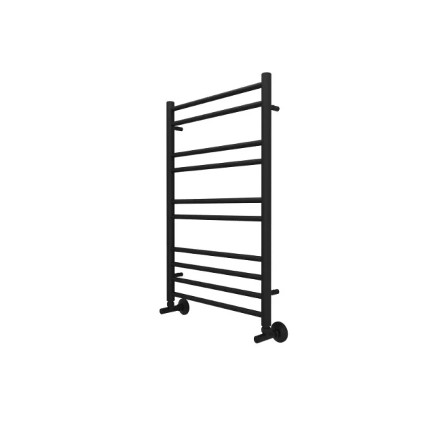 Полотенцесушитель водяной Акватек Либерти 50x80 см черный муар AQ RR1080BL (детальная фотография), лесенка, вертикальные