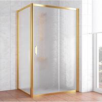 Душевой уголок профиль золотой стекло шиншилла Vegas-glass