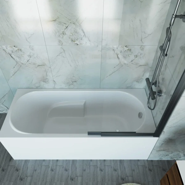 Ванна акриловая Vincea VBT-2A170-LG, 170 x 75 см, белая (детальная фотография), без гидромассажа, недорогие