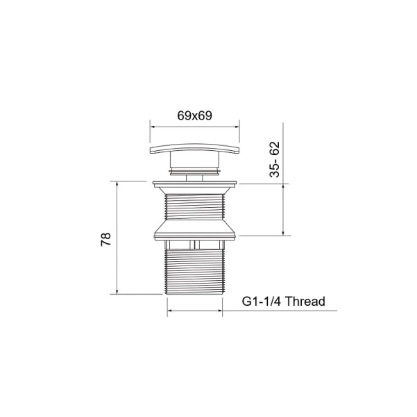 Донный клапан Акватек хром AQ6004CR (детальная фотография), в наличии