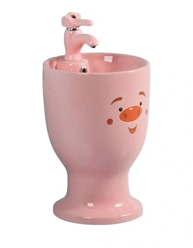 Раковина напольная GID Aventura Nb193-PK 37 см розовая - фото 1