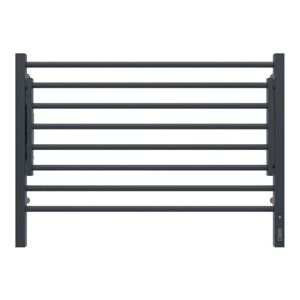 Полотенцесушитель электрический Terminus Горизонт П8 800х600 черный муар 4670078543608 (детальная фотография), электрические с наружной вилкой, электрические скрытого подключения, правое подключение