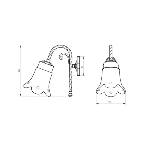 Светильник Migliore Edera хром 16927 (детальная фотография), классические, ретро, декорированные