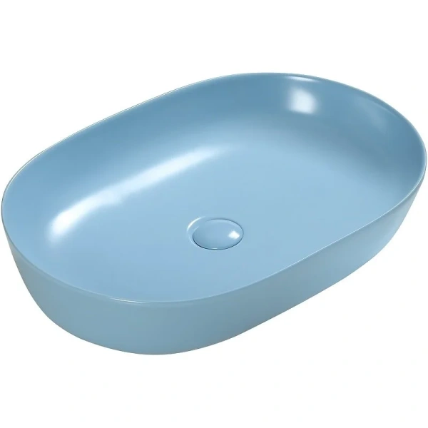 Раковина SantiLine 60 см голубая матовая SL-1017BL (детальная фотография)