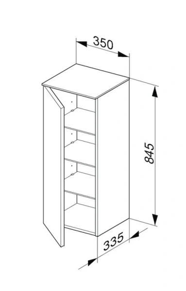 Шкафчик, петли слева, корпус:мокка, фасад:стекло, мокка Keuco Royal Reflex 34020 120001 (детальная фотография), по запросу