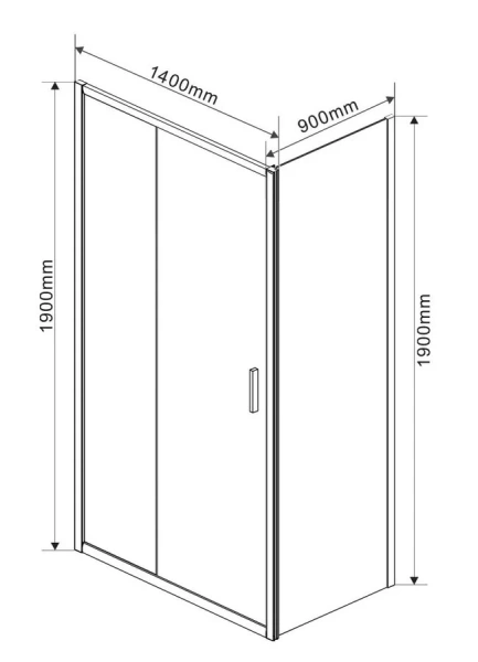 Душевой уголок Vincea Garda 140х90 см профиль черный, стекло прозрачное VSR-1G9014CLB (детальная фотография), прямоугольные