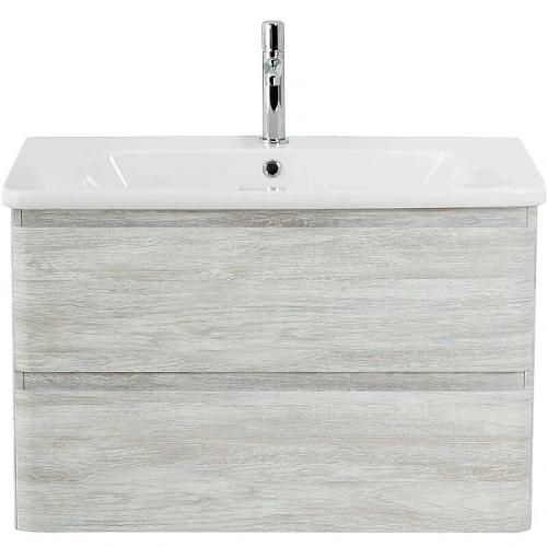 Тумба под раковину подвесная BelBagno Albano-Cer 80 см rovere vintage bianco - фото 6