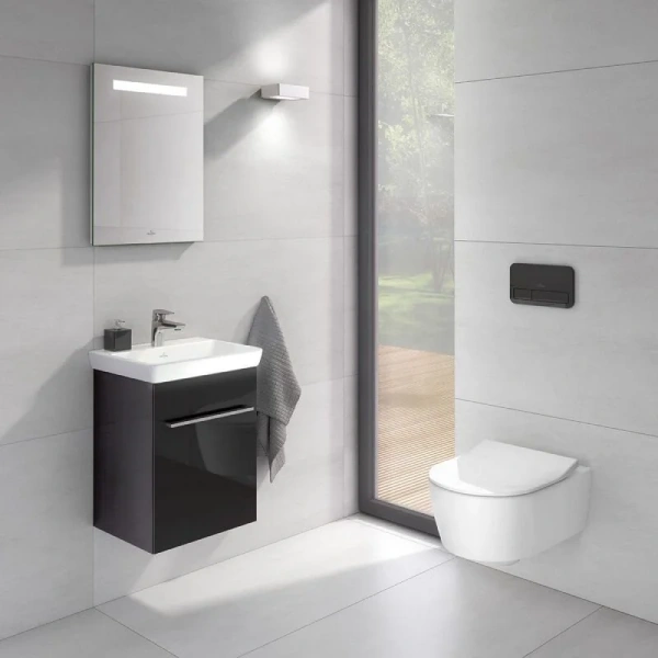 Унитаз подвесной Villeroy & Boch Avento безободковый 5656HR01 (детальная фотография), безободковые, сиденье с микролифтом , с антивсплеском