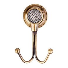 Крючок для ванной Boheme Royal Cristal бронза, прозрачный кристалл