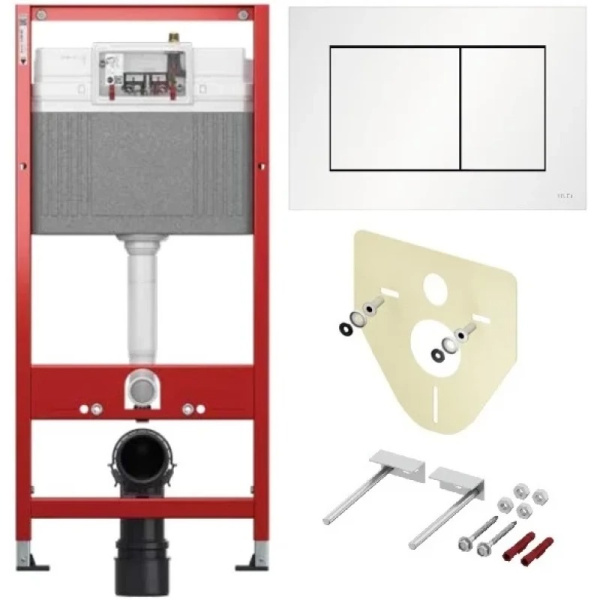 Инсталляция для унитаза Tece TECEbase 2.0 клавиша белая матовая K440417 (детальная фотография)