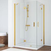 Душевой уголок профиль золотой стекло прозрачное Vegas-glass