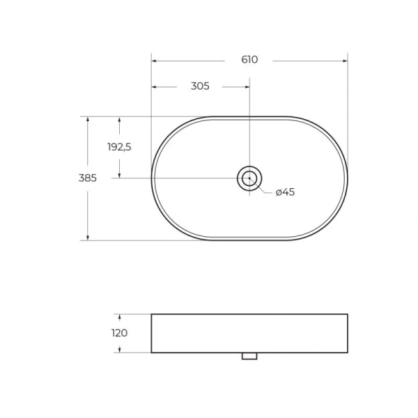 Раковина BelBagno 60 см накладная BB1479 (детальная фотография), современные, hi-tech