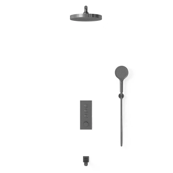 Душевой комплект Vincea встраиваемый, вороненая сталь VSFW-433TI2GM (детальная фотография), в наличии